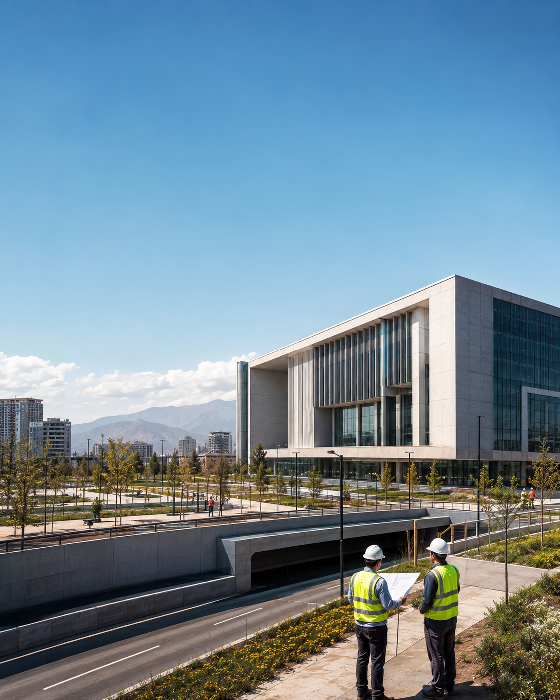 Infraestructura urbana y edificación moderna